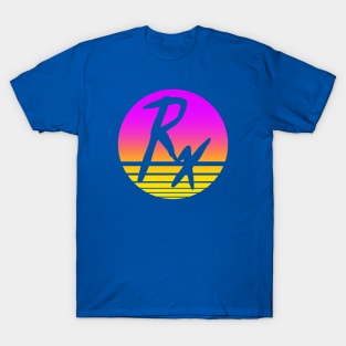 Retro Rx Sunset - Pink to Yellow Graphic T-Shirt